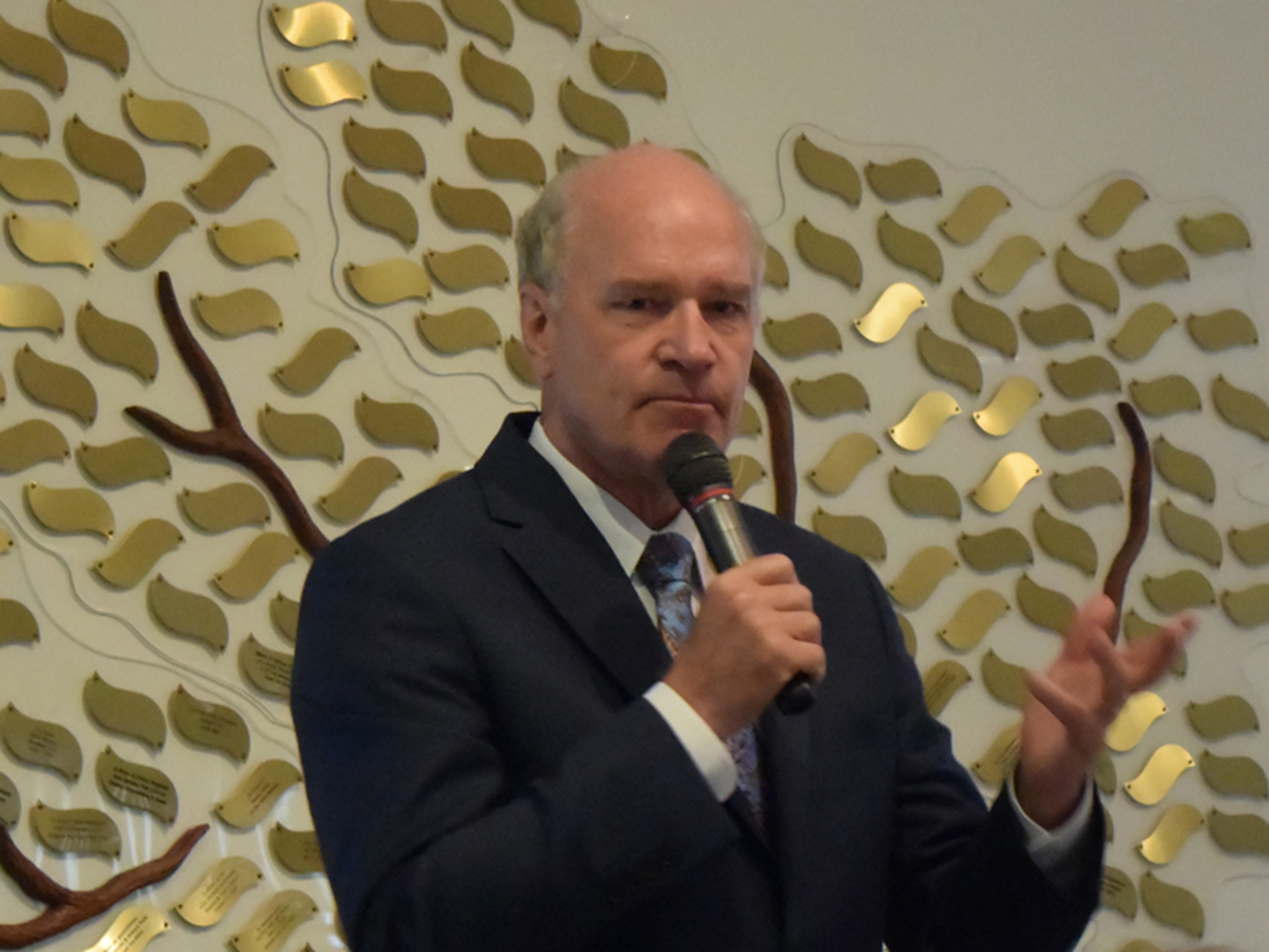 Congressman William Keating addressing the Brotherhood June 2018 Breakfast