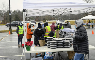 Image of Christmas Day meal distribution